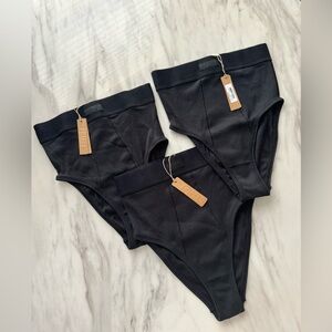 SKIMS Black High-Waist Panties